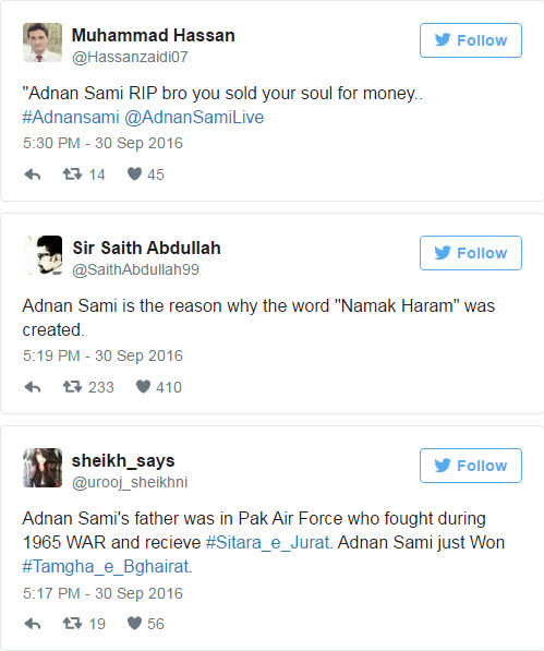 adnan sami tweets reply