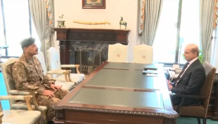 شہباز شریف کی آرمی چیف جنرل عاصم منیر سے ملاقات