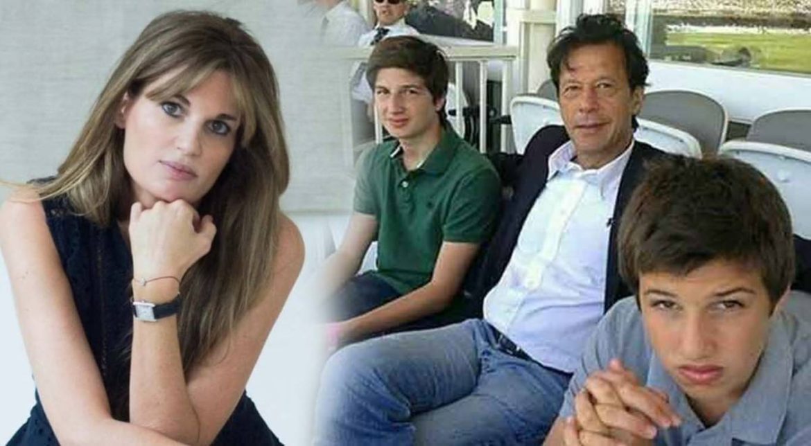 Jemimah Goldsmith with his husband Imran khan and sons Kasim and Sulaiman