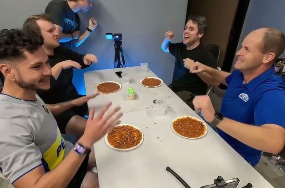 Four-Man Team Sets Unusual World Record by Eating 559 Cooked Beans with Toothpicks