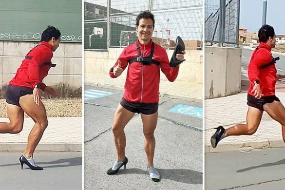 Spanish Athlete Sets New Guinness World Record for Running Backwards in High Heels
