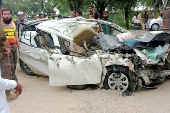 Horrific Truck Accident in Kharian Crushes Three Passenger Cars