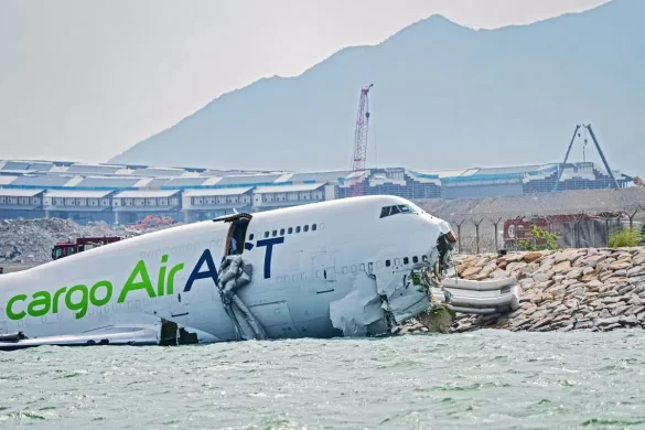 Cargo Plane Skids Off Runway in Hong Kong, Killing Two Airport Security Staff