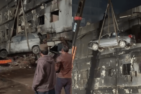 Rescue Operations Underway After Fire at Karachi’s Gul Plaza; Vehicles Recovered from Rooftop