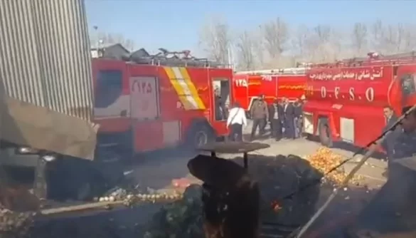 Iranian Military Helicopter Crashes into Fruit Market, Four Dead