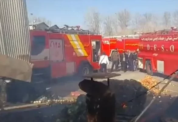 Iranian Military Helicopter Crashes into Fruit Market, Four Dead