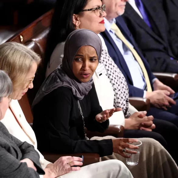 Trump Calls for Muslim Lawmakers Omar and Tlaib to Be “Removed” After State of the Union Clash