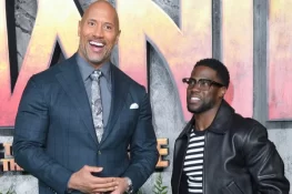 Off-Screen Fun: Dwayne Johnson and Kevin Hart Share Playful Moment on ‘Jumanji 4’ Set