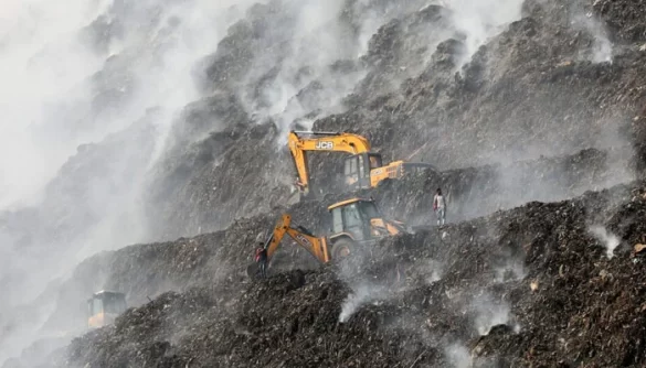 Garbage Heap Collapse Kills Nine at India Waste-to-Energy Plant After Heavy Rains
