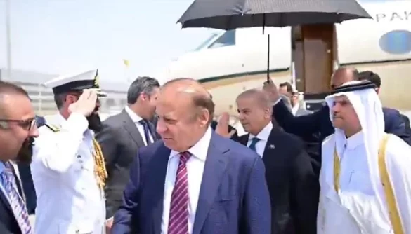 PM Shehbaz arrives in Doha to offer condolences over former Qatar emir’s passing
