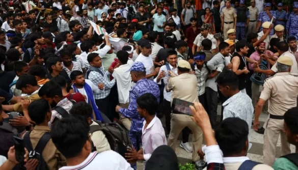 Police Clash With India Protesters