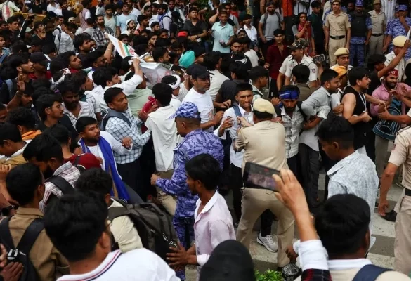 Police Clash With India Protesters