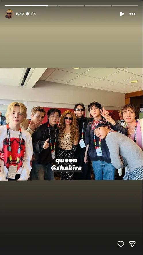 BTS Meets 'Queen' Shakira Backstage After FIFA Club World Cup Final
