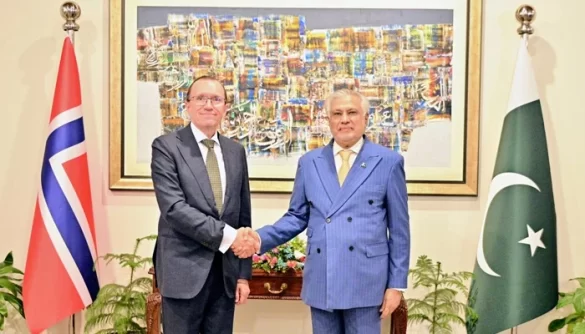 Norway’s Foreign Minister Arrives in Pakistan for Two-Day Visit