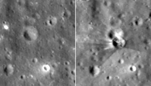 SpaceX Rocket Crashes Into Moon, Leaving 60-Foot Crater, NASA Images Reveal