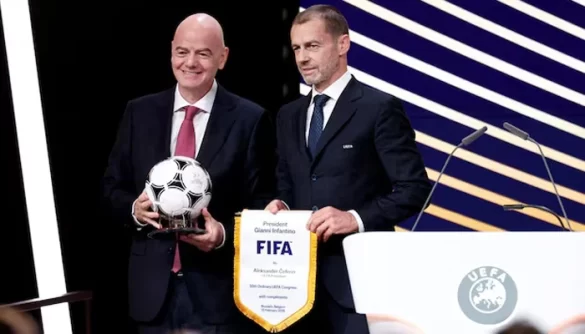 Ceferin rules out Fifa presidency bid as Infantino courts poorer football nations