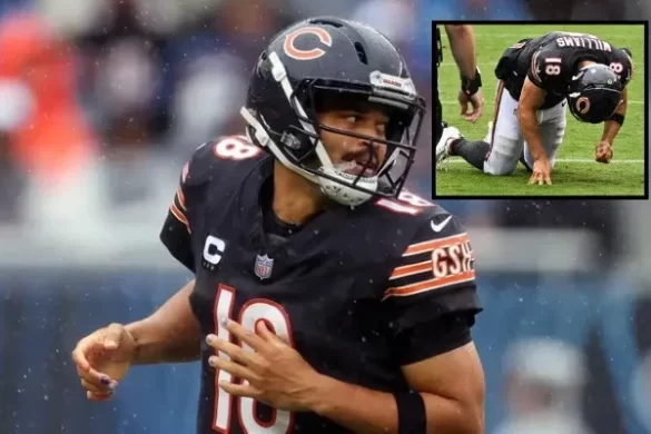 Caleb Williams carted off with hamstring injury as Bears lose opener