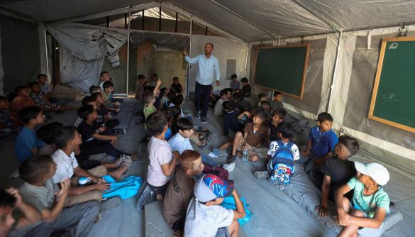 Gaza students return to classrooms after nearly three years