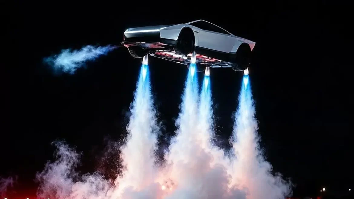 Tesla Unveils Flying Roadster With SpaceX Thrusters, Delays Launch to 2028