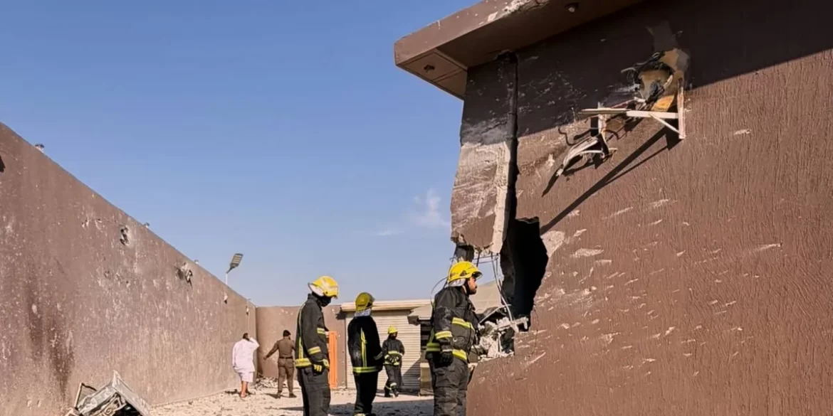 Two Injured as Houthi Missile Debris Damages Buildings and Vehicles in Saudi Arabia