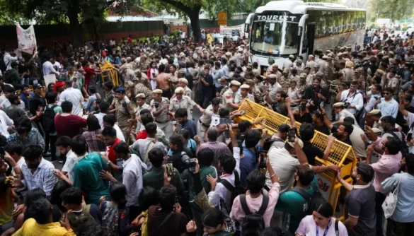 Indians protest election chief as police probe harassment claims
